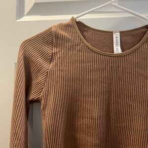 rust long sleeve bodysuit